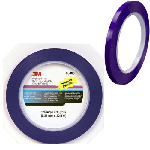 3M 1/4" Fine Line Vinyl Tape #471 image 0